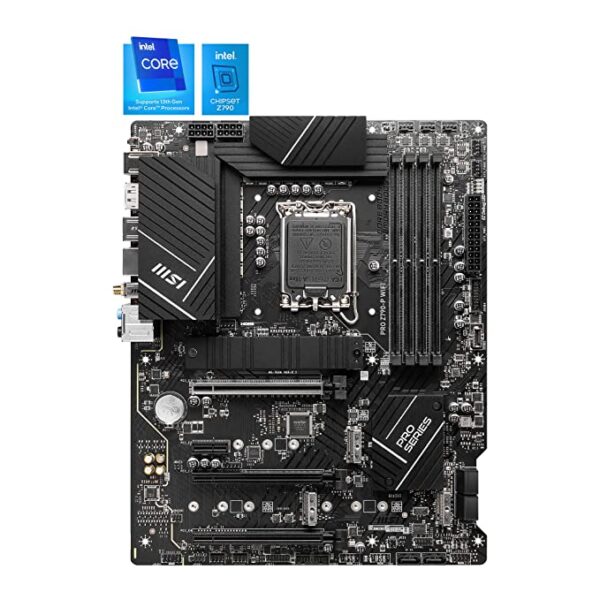 MSI PRO Z790-P WiFi Motherboard, ATX - Supports Intel 12th & 13th Gen Core Processors, LGA 1700-55A DrMOS, DDR5 Memory Boost 7000+MHz/OC, PCIe 5.0 & 4.0 x16, 4 x M.2 Gen4, Wi-Fi 6E, 2.5G LAN - Image 2