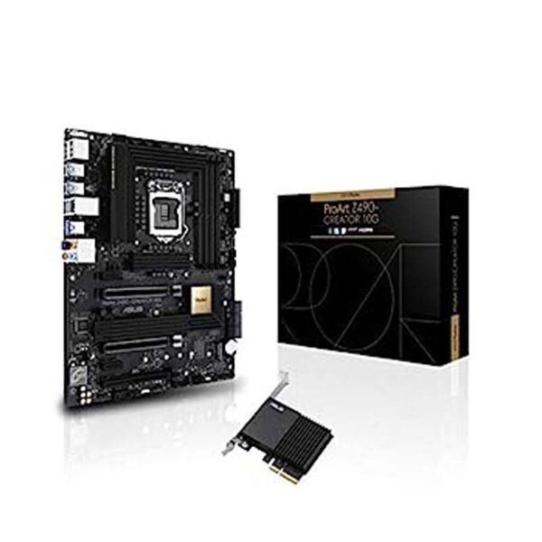 ASUS ProArt Z490-CREATOR 10G?Intel Z490 LGA 1200 ATX Content Creation Motherboard (12+2 Power Stages, DDR4 4600, 10G LAN Card, 2.5G Intel LAN, Thunderbolt 3 Type-C, M.2, USB 3.2 Gen 2)