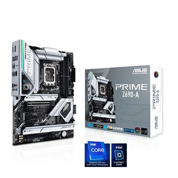 ASUS Z690 PRIME Z690-A Intel Z690 LGA 1700 DDR5 ATX Motherboard with PCIe 5.0 Thunderbolt 4 Header and Four M.2 Slots