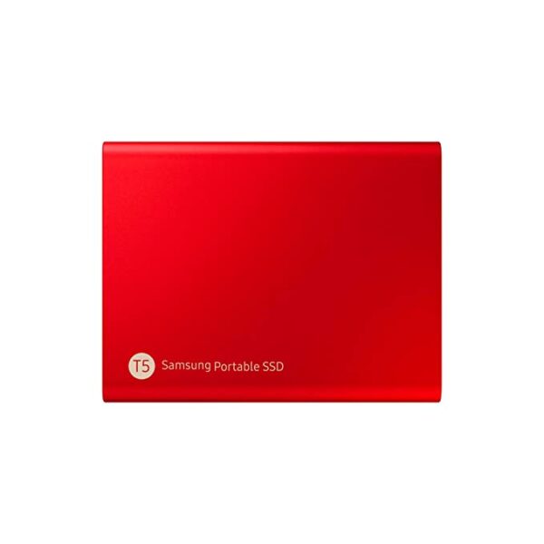 Samsung T5 500GB Up to 540MB/s USB 3.1 Gen 2 (10Gbps, Type-C) External Solid State Drive (Portable SSD) Metallic Red (MU-PA500R) - Image 2