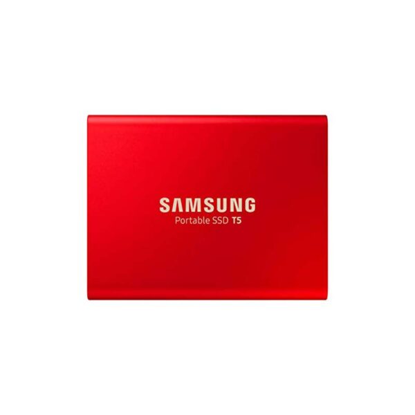 Samsung T5 500GB Up to 540MB/s USB 3.1 Gen 2 (10Gbps, Type-C) External Solid State Drive (Portable SSD) Metallic Red (MU-PA500R)