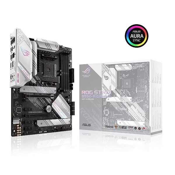 ASUS B550 ROG Strix B550-A Gaming AMD AM4 (3rd Gen Ryzen ATX Gaming Motherboard (PCIe 4.0, 2.5Gb LAN, BIOS Flashback, Dual M.2 with heatsinks, Addressable Gen 2 RGB Header and Aura Sync - Image 2