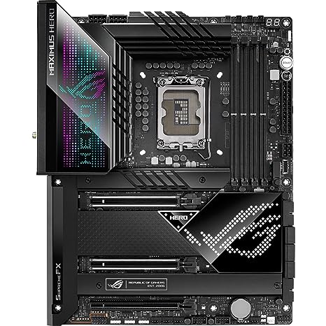 ASUS ROG Maximus Z690 Hero WiFi 6E LGA 1700(Intel 12th Gen) ATX Gaming Motherboard(PCIe 5.0,DDR5,20+1power Stages,2.5Gb LAN,2xThunderbolt 4,5xM.2,Front USB 3.2 Gen 2x2 Type-C,PCIe 5.0 Hyper M.2 Card)
