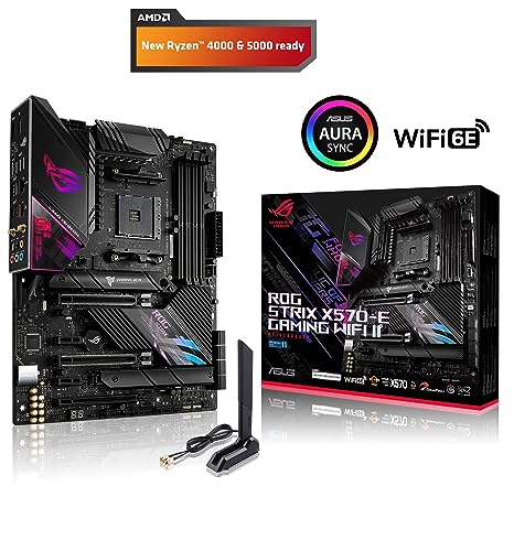 ASUS ROG Strix X570-E Gaming WiFi II AMD AM4 X570S ATX Gaming Motherboard (PCIe 4.0, Passive PCH Heatsink, 12+4 Power Stages, WiFi 6E, 2.5 Gb LAN,USB 3.2 Gen 2 Type C and Aura Sync RGB - Image 2