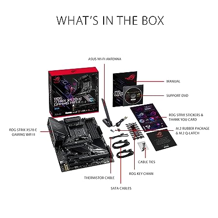 ASUS ROG Strix X570-E Gaming WiFi II AMD AM4 X570S ATX Gaming Motherboard (PCIe 4.0, Passive PCH Heatsink, 12+4 Power Stages, WiFi 6E, 2.5 Gb LAN,USB 3.2 Gen 2 Type C and Aura Sync RGB - Image 7