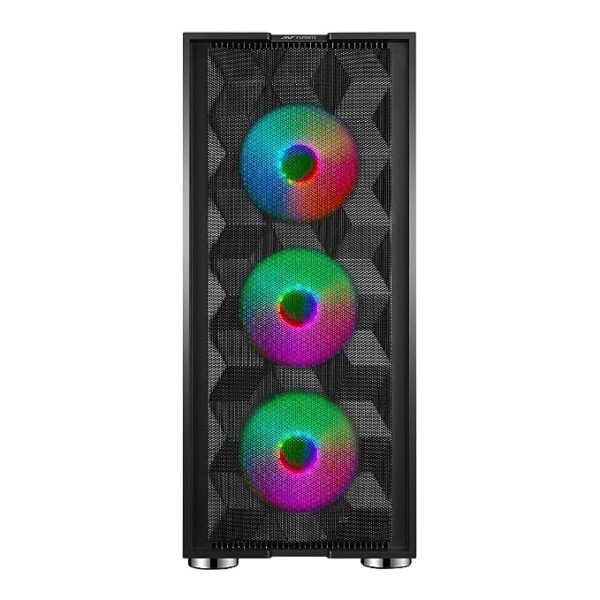 Ant Esports ICE-521MT Mid Tower Computer Case I Gaming Cabinet I Supports ATX MB with Transparent Tempered Glass Side Panel - Black & Royaleflow 120 Auto RGB 120mm 1200 RPM Cooler Case Fan - Image 4