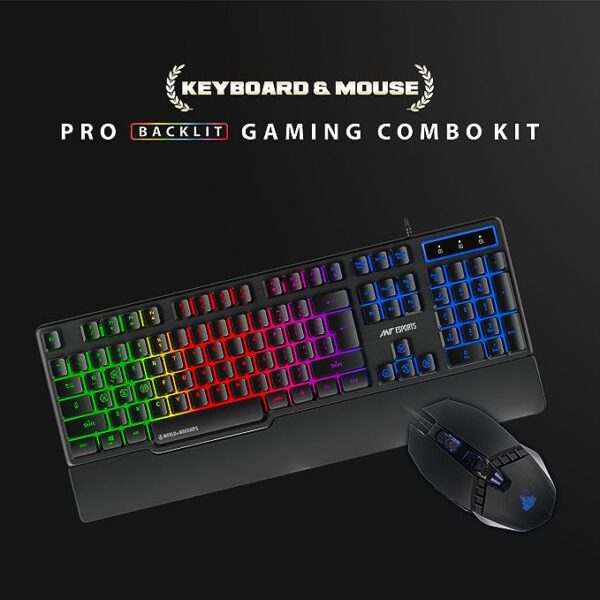 Backlit Keyboard and MoAnt Esports KM500W Gaminguse Combo, LED Wired Gaming Keyboard, Ergonomic & Wrist Rest Keyboard, Programmable Gaming Mouse for PCLaptopMac- World of Warships Edition - Image 2