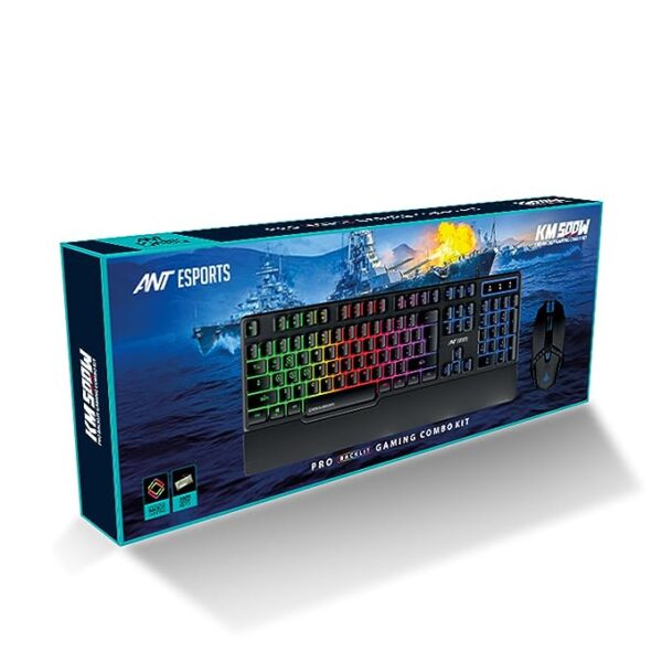 Backlit Keyboard and MoAnt Esports KM500W Gaminguse Combo, LED Wired Gaming Keyboard, Ergonomic & Wrist Rest Keyboard, Programmable Gaming Mouse for PCLaptopMac- World of Warships Edition - Image 6