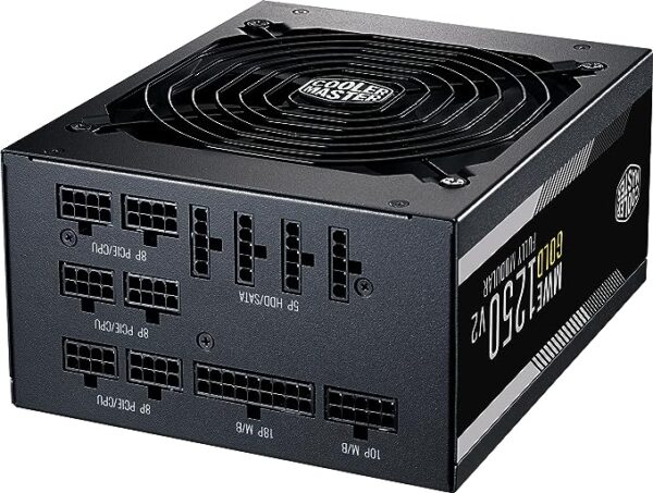 Cooler Master MWE Gold 1250 V2 Power Supply - Fully Modular  80 Plus Gold Certified  Japanese Capacitors  140mm Fan  1250 Watt - Image 4