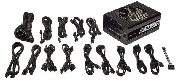 Corsair HX1200 1200 Watt 80+ Platinum Fully Modular PSU/Power Supply for PC - CP-9020140-UK (Black) - Image 6