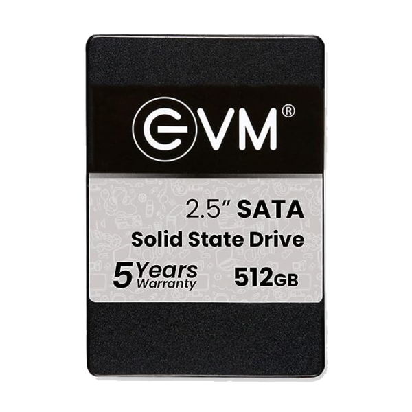 EVM 512GB SSD - 2.5 Inch SATA Solid-State Drive - Faster Boot-Up and Load Times with Read Speeds up to 530MB/s & Write Speeds up to 440MB/s - High-Performance Storage with 5 Year Warranty (EVM25/512GB)