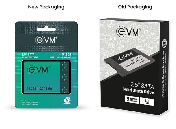 EVM 512GB SSD - 2.5 Inch SATA Solid-State Drive - Faster Boot-Up and Load Times with Read Speeds up to 530MB/s & Write Speeds up to 440MB/s - High-Performance Storage with 5 Year Warranty (EVM25/512GB) - Image 2