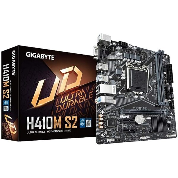 GIGABYTE H410M S2 MicroATX Gaming Motherboard LGA 1200 DDR4 DIMM