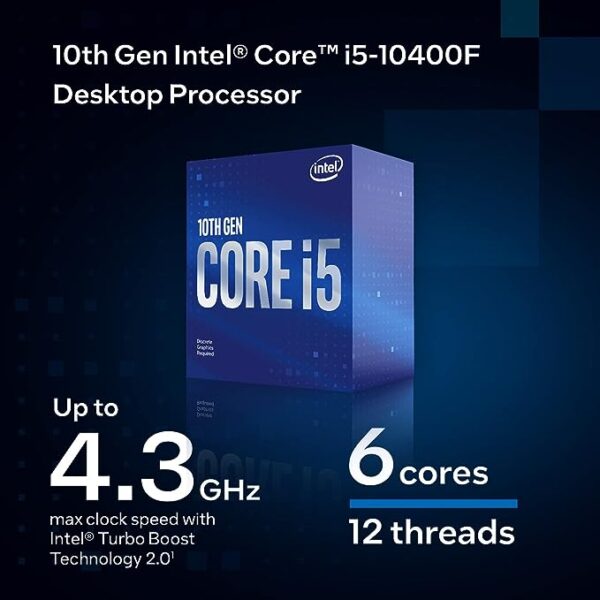 Intel Core i5-10400F 10th Generation Processor with 12MB Cache Memory 6 Cores 12 Threads and 3 Years Warranty (Comes with Fan Inside The Box) - Image 4