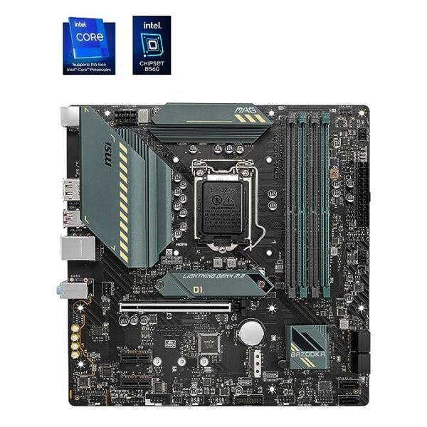 MSI MAG B560M Bazooka Micro-ATX Gaming Motherboard (10th11th Gen Intel Core, LGA 1200 Socket, DDR4, 5066+ MHz, 2 x M.2 Slots, USB 3.2 Gen 2, 2.5G LAN, DPHDMI) - Image 7