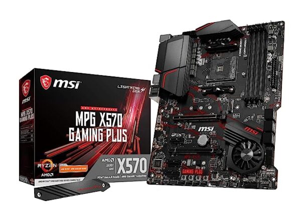 MSI MPG X570 Gaming Plus Motherboard (AMD AM4, RYZEN 9, PCIe 4.0, DDR4, SATA 6Gb/s, M.2, USB 3.2 Gen 2, HDMI, ATX)