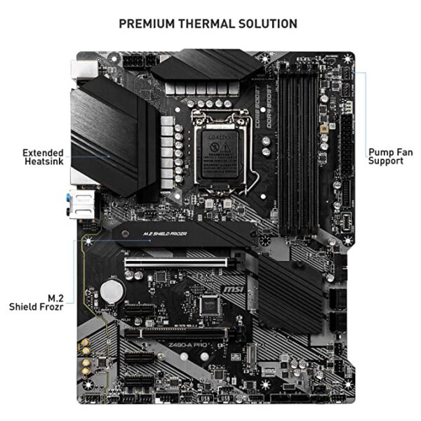 MSI Z490-A PRO ATX Gaming Motherboard DDR4 - Image 2