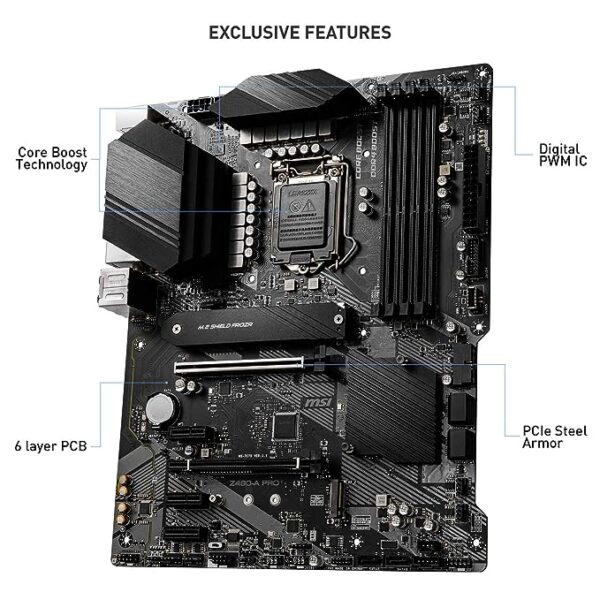 MSI Z490-A PRO ATX Gaming Motherboard DDR4 - Image 3