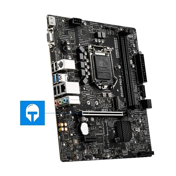 MSI B560M PRO-E Motherboard, Micro-ATX, Supports Intel Core 11th Gen Processors, LGA 1200-2 x DIMMs (5200MHz/OC), 1 x PCIe 4.0 x16, 1 x M.2 Gen4/3, 2.5G LAN - Image 4