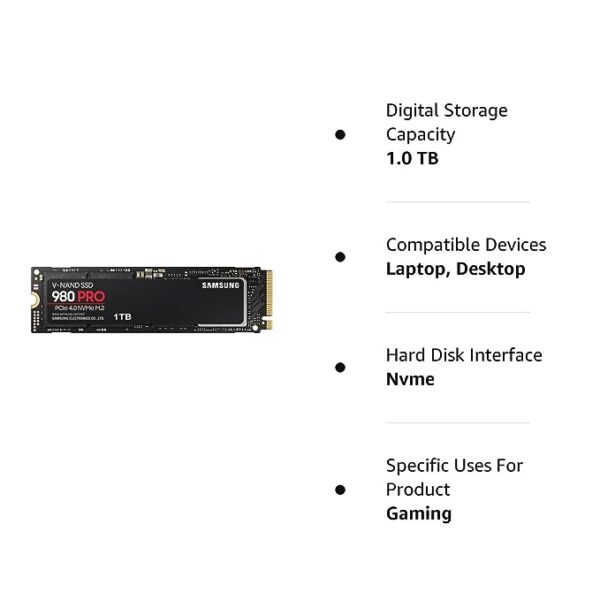 Samsung 980 PRO 1TB PCIe 4.0 NVME M.2 SSD (MZ-V8P1T0BW) - Image 6