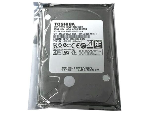 Toshiba 1TB 5400RPM 8MB Cache SATA 3.0Gb/s 2.5 inch PS3/PS4 Hard Drive - 3 Year Warranty - Image 2