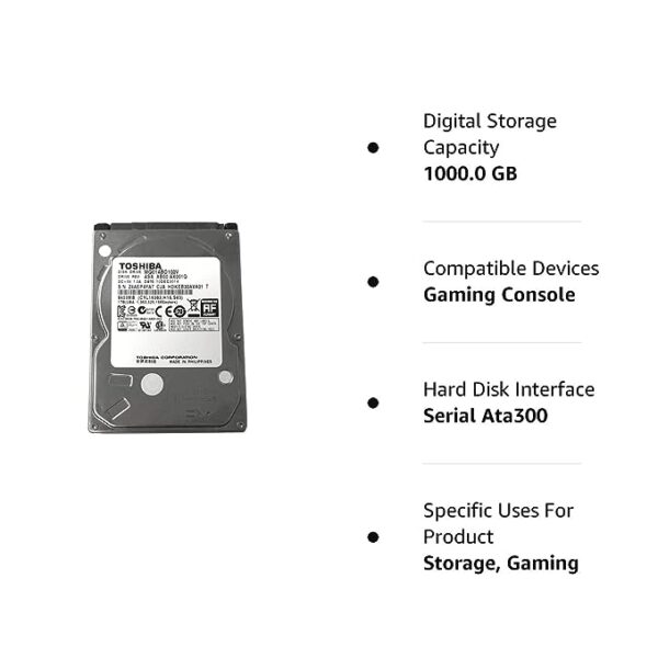 Toshiba 1TB 5400RPM 8MB Cache SATA 3.0Gb/s 2.5 inch PS3/PS4 Hard Drive - 3 Year Warranty - Image 5