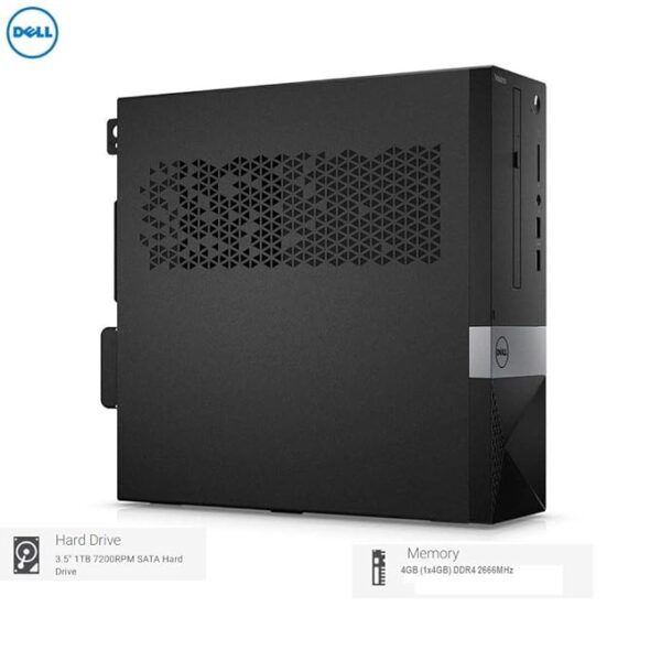 Dell Vostro 3470-2018 SFF Desktop - Intel Core i3-8100 8th Gen, 4 GB DDR4, 1 TB, Ubuntu (Black) - Image 3