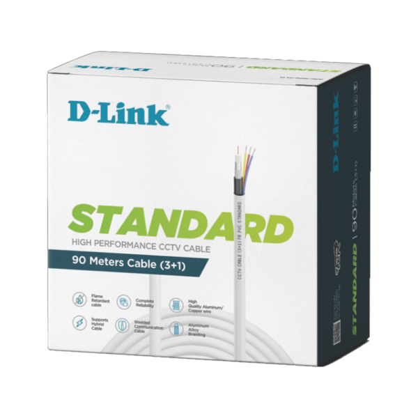 D-Link CCTV Standard 90MTR Cable (3+1)