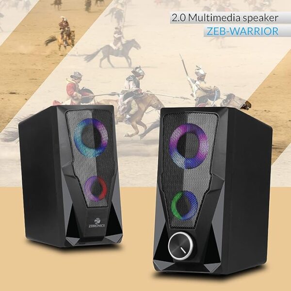 Zebronics Zeb-Warrior 2.0 Multimedia Speaker With Aux Connectivity,USB Powered And Volume Control - Image 2