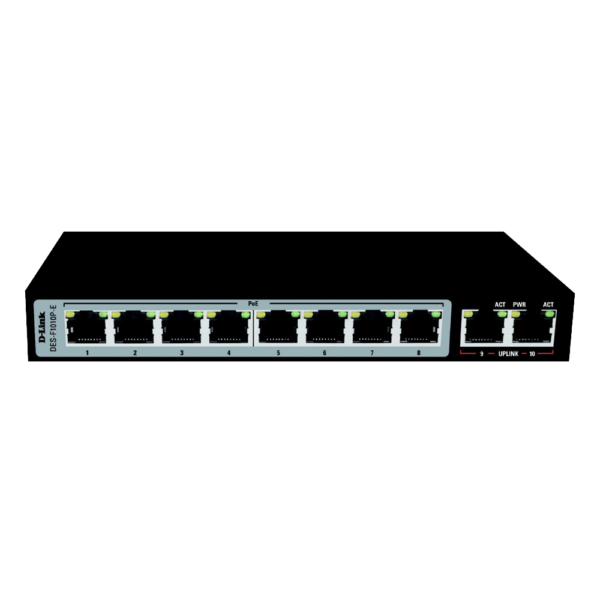 D-Link 8 Port PoE 10100